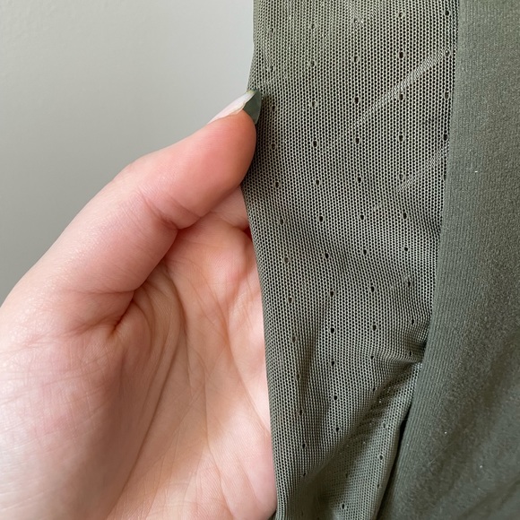 Lululemon Army Green mesh leggings - Picture 11 of 14